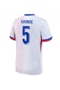 Frankrijk Jules Kounde #5 Voetbaltruitje Uit tenue EK 2024 Korte Mouw